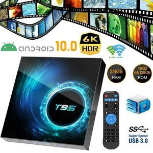 T95 Android TV Box, Android Box 10.0 4GB RAM 64GB ROM Allwinner H616 Quad core